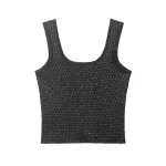 Willshela Women Fashion Black Pullover Knitted Vest Tank Tops Vintage Square Collar Sleeveless Female Chic Lady Vest