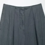 Willshela Women Fashion Grey Pleated Front Zipper Straight Pants Vintage High Waist Full Length Female Chic Lady Trousers - Image 3