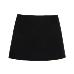 Willshela Women Fashion Solid Side Zipper A-Line Mini Skirt Vintage High Waist Female Chic Lady Skirts - Image 3