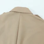 Willshela Women Fashion Khaki Double Breasted Short Trench Jacket Vintage Notched Neck Long Sleeve Female Chic Lady Coat Outfits - Image 6