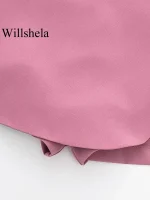 Willshela Women Fashion Solid Side Zipper Skirts Shorts Vintage High Waist Female Chic Lady Shorts - Image 5