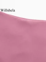 Willshela Women Fashion Solid Side Zipper Skirts Shorts Vintage High Waist Female Chic Lady Shorts - Image 4