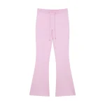 Willshela Women Fashion Solid Drawstring Flare Pants Vintage High Elastic Waist Full Length Female Chic Lady Trousers - Image 4