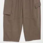 Willshela Women Fashion With Pockets Brown Front Zipper Wide Leg Cargo Pants Vintage High Waist Full Length Female Chic Trousers - Image 6