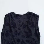 Willshela Women Fashion Tulle Printed Backless Bow Lace Up Tank Tops Vintage O-Neck Sleeveless Female Chic Lady Top - Image 3