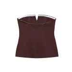 Willshela Women Fashion With Pockets Solid Bustier Backless Side Zipper Corset Tops Vintage Strapless Female Chic Lady Top - Image 5