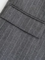 Willshela Women Fashion With Pockets Striped Single Breasted Blazer Vintage Notched Neck Long Sleeves Female Chic Lady Outfits - Image 5